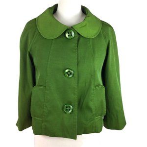 Vertigo Paris Green Cropped Retro Look Jacket, XS